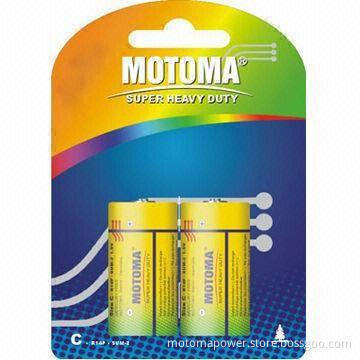 R14P/C Size/SUM-2 Zinc Carbon Battery with 270 Minutes Discharge Time for Flashlights with CE Mark